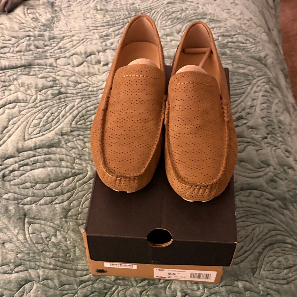 UGG Men's Tan Perforated Slip-Ons